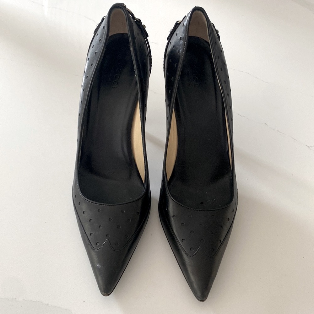 COPY - Authentic leather black  Gucci 4 inch heels size 9B